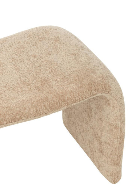 livinglovely.nl - Kruk N Shape Textiel Beige - Kruk - J-Line - livinglovely.nl