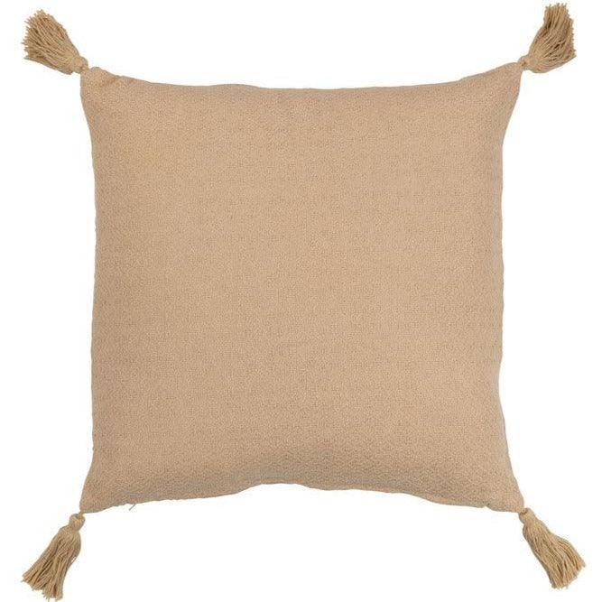 livinglovely.nl - Kussen Bloem Kwast Polyester Beige - Kussen - J-Line - livinglovely.nl