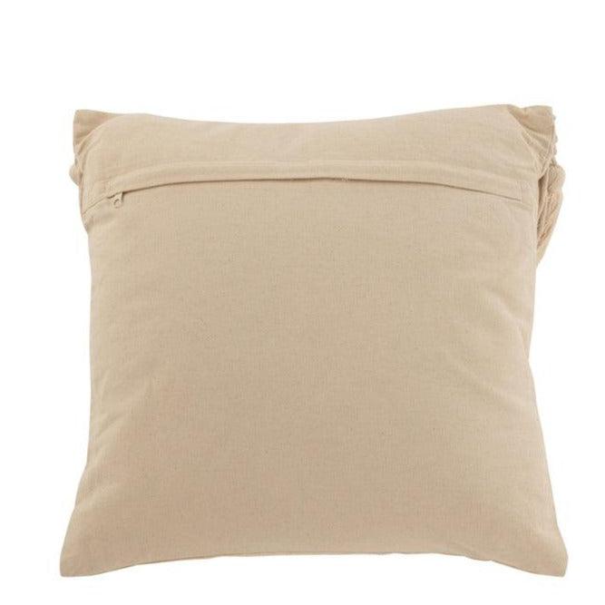 livinglovely.nl - Kussen Cosy Katoen Beige Small - Kussen - J-Line - livinglovely.nl