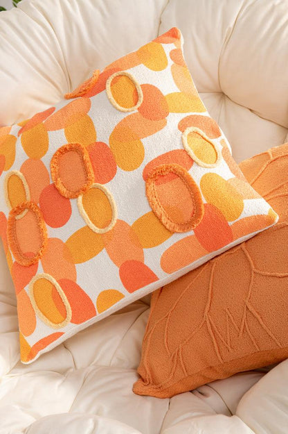 livinglovely.nl - Kussen Papaya Textiel Oranje - Kussen - J-Line - livinglovely.nl