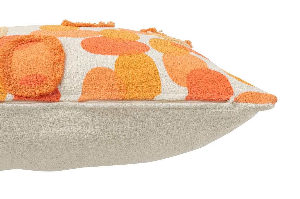 livinglovely.nl - Kussen Papaya Textiel Oranje - Kussen - J-Line - livinglovely.nl