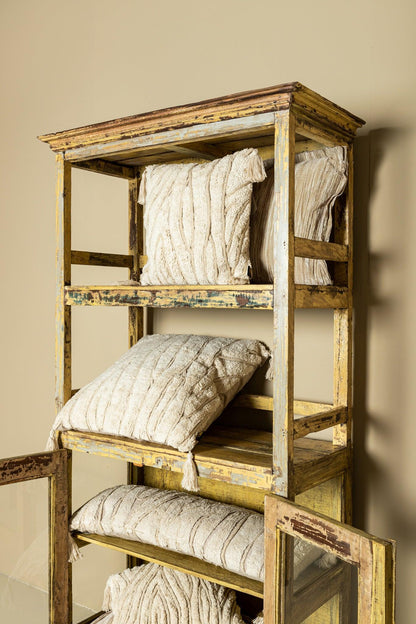 livinglovely.nl - Kussen Zalie Naturel Cotton Zebra Corner Fringes - Kussen - PTMD - livinglovely.nl