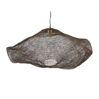 livinglovely.nl - Lailaa Brass Iron Ceiling Lamp Wavy L PTMD - Hanglamp - PTMD - livinglovely.nl