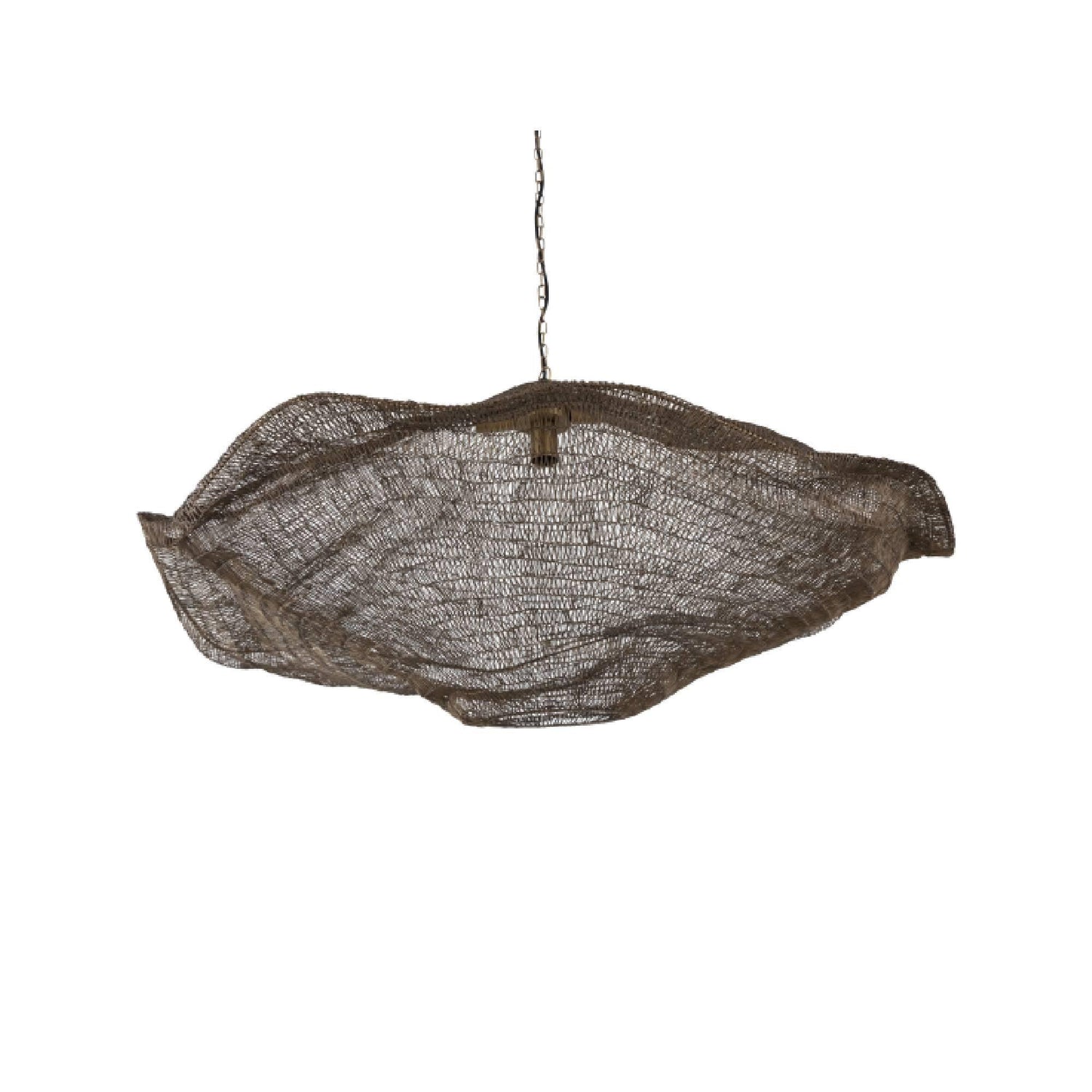 livinglovely.nl - Lailaa Brass Iron Ceiling Lamp Wavy L PTMD - Hanglamp - PTMD - livinglovely.nl