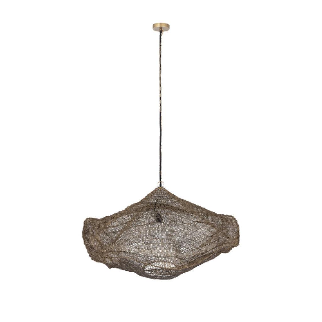 livinglovely.nl - Lailaa Brass iron ceiling lamp wavy M PTMD - Hanglamp - PTMD - livinglovely.nl