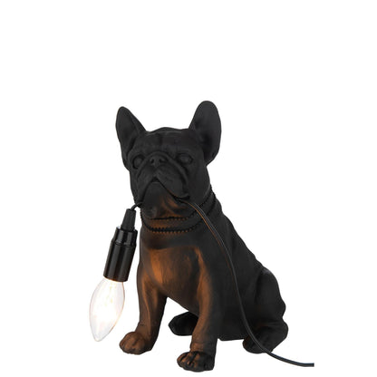 livinglovely.nl - Lamp Bulldog Poly Zwart - Tafellamp - J-Line - livinglovely.nl