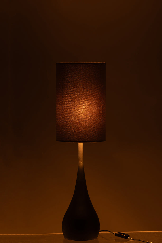 livinglovely.nl - Lamp Drop Iron/Velvet Black/Grey Small - - J-Line - livinglovely.nl