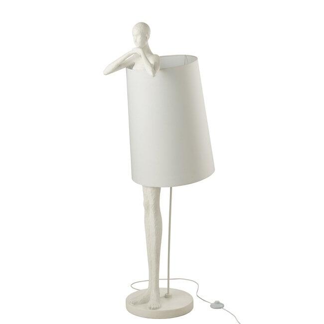 livinglovely.nl - Lamp Man Poly Wit - Tafellamp - J-Line - livinglovely.nl