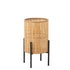 livinglovely.nl - Lantaarn Op Voet Bamboo Naturel Small - Lantaarn - J-Line - livinglovely.nl