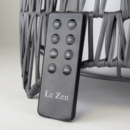 livinglovely.nl - Le Zen Enzy Grey wijnkoeler met Speaker en Led verlichting - LED Speaker - Le Zen - livinglovely.nl