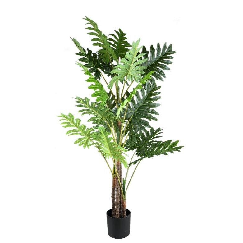 livinglovely.nl - Leaves Plant Green Philodendron in black pot PTMD - Kunstplant - PTMD - livinglovely.nl