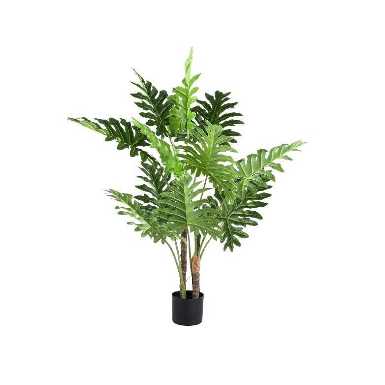 livinglovely.nl - Leaves Plant Green Philodendron in black pot S PTMD - Kunstplant - PTMD - livinglovely.nl