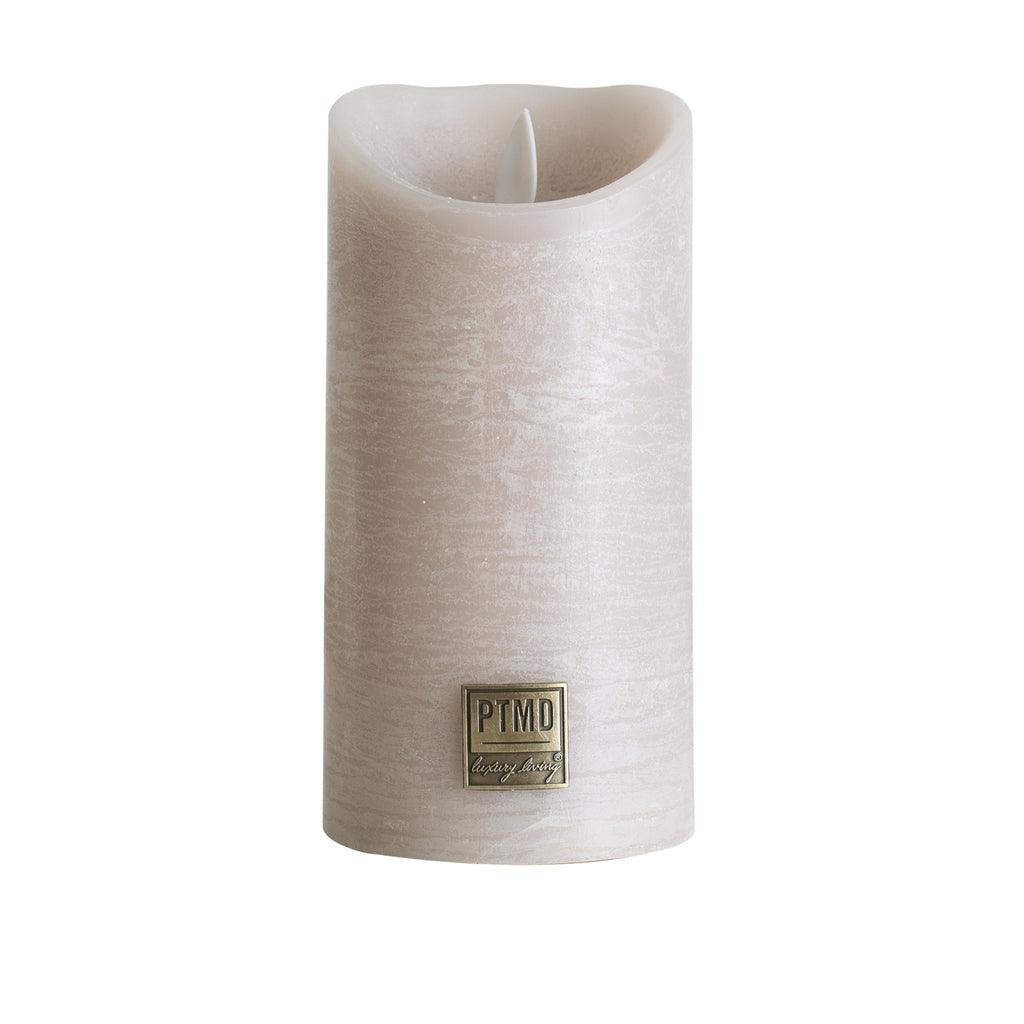 livinglovely.nl - LED Kaars Beige Beweegbare Vlam L PTMD - LED Kaars - PTMD - livinglovely.nl