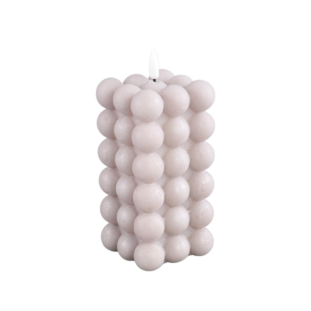 livinglovely.nl - LED Kaars Bubble beige L PTMD - LED Kaars - PTMD - livinglovely.nl