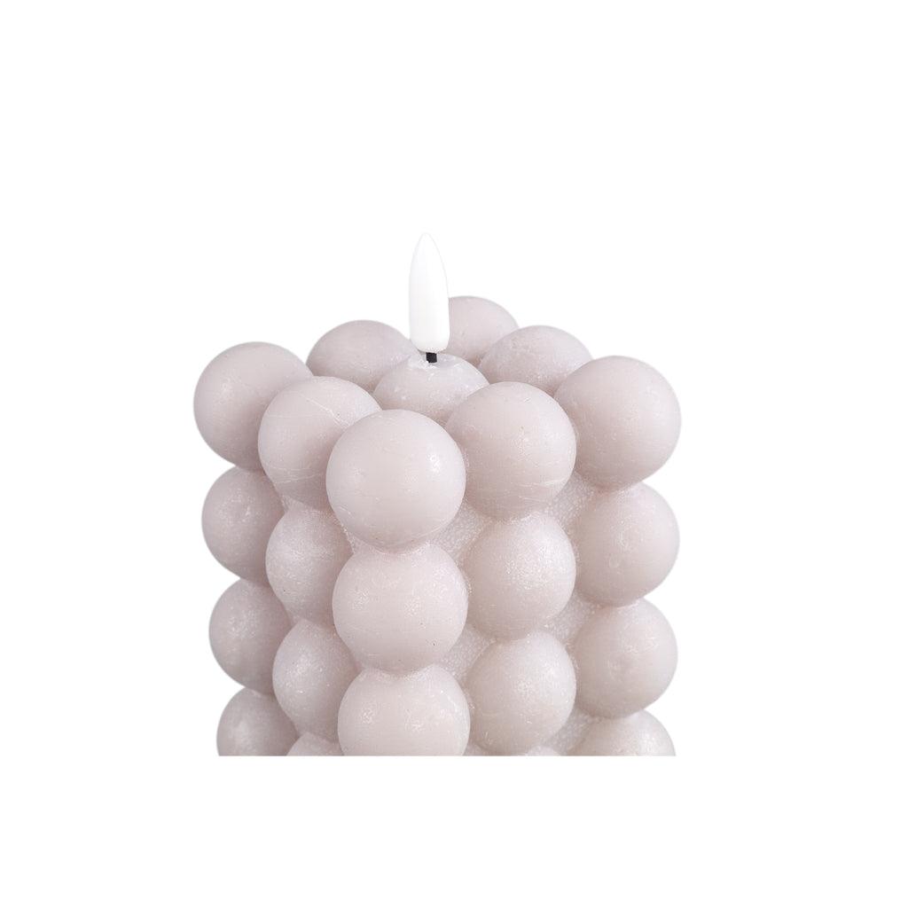 livinglovely.nl - LED Kaars Bubble beige L PTMD - LED Kaars - PTMD - livinglovely.nl