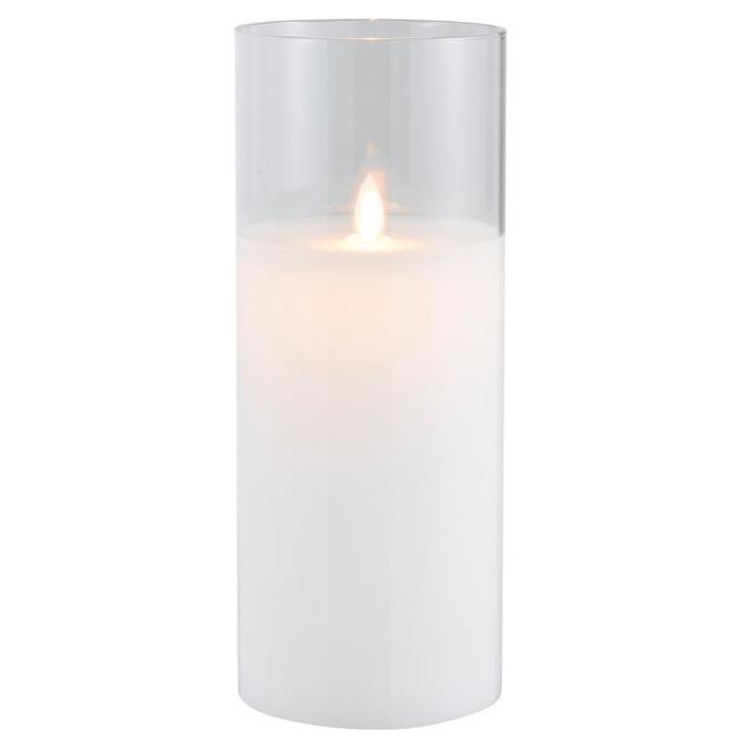 livinglovely.nl - Ledlamp Blinkend Glas Transparant Large - LED Kaars - J-Line - livinglovely.nl