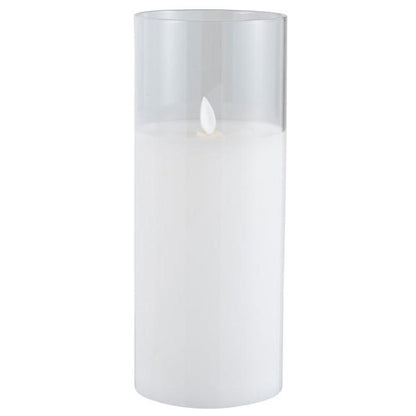 livinglovely.nl - Ledlamp Blinkend Glas Transparant Large - LED Kaars - J-Line - livinglovely.nl