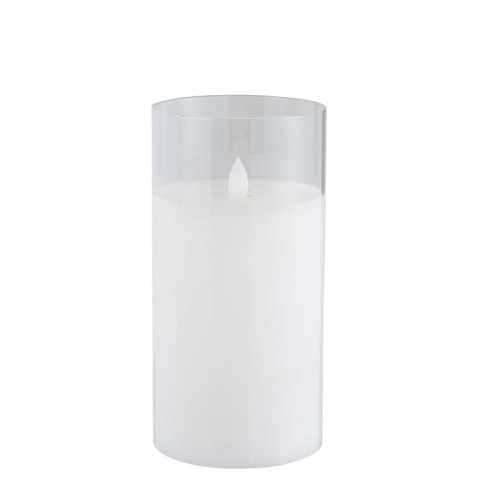 livinglovely.nl - Ledlamp Shining Glass Transparent Medium - LED Kaars - J-Line - livinglovely.nl