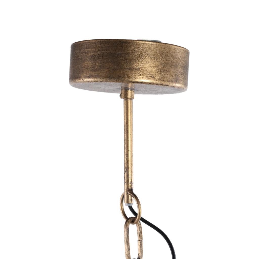 livinglovely.nl - Linnes Brass metal hanging lamp scales round PTMD - Hanglamp - PTMD - livinglovely.nl