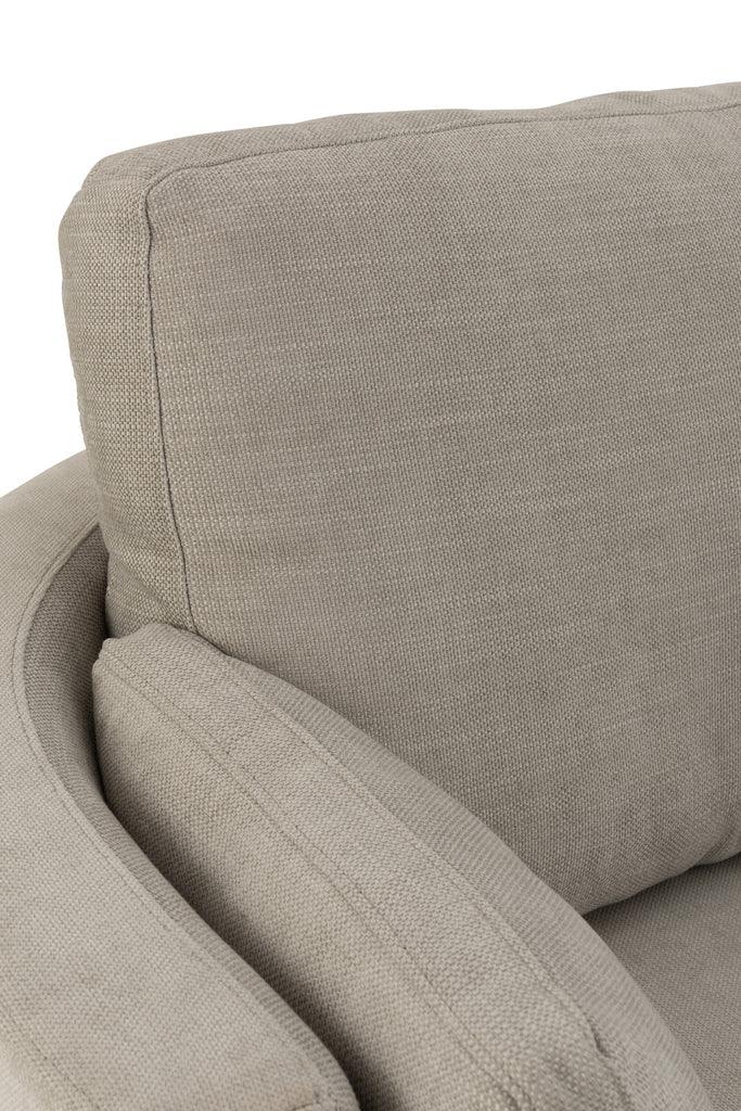 livinglovely.nl - Loungestoel Swivel Hout/Textiel Grijs - J-Line - Fauteuil - J-Line - livinglovely.nl