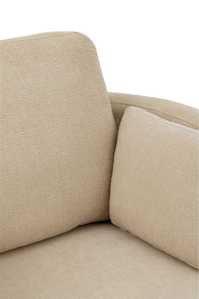 livinglovely.nl - Loungestoel Swivel Populierenhout / Schuim Beige - J-Line - Fauteuil - J-Line - livinglovely.nl