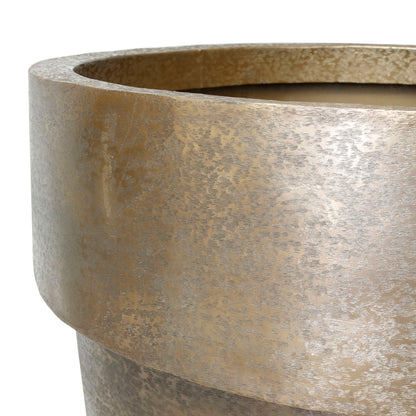 livinglovely.nl - Lovay Brass Brushed Potten Set van 3 PTMD - Pot - PTMD - livinglovely.nl