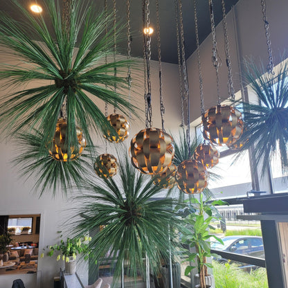 livinglovely.nl - Lovis Gold metal hanging lamp round ball shade PTMD - Hanglamp - PTMD - livinglovely.nl