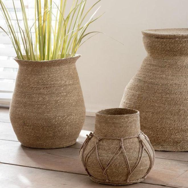 livinglovely.nl - Mand Marie Zeegras Naturel - Mand - J-Line - livinglovely.nl