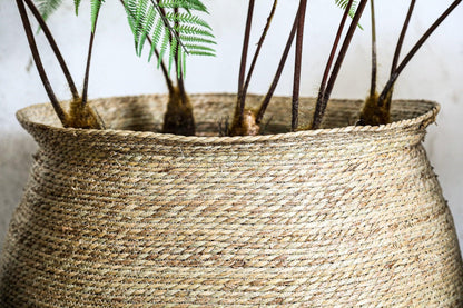 livinglovely.nl - Manden Korbin Brown Sea Grass Rond Set van 4 PTMD - Mand - PTMD - livinglovely.nl