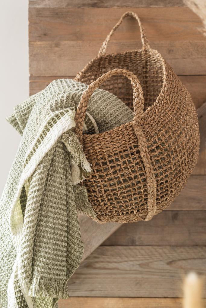 livinglovely.nl - Manden Tosai Zeegras Naturel Set van 2 - Mand - J-Line - livinglovely.nl