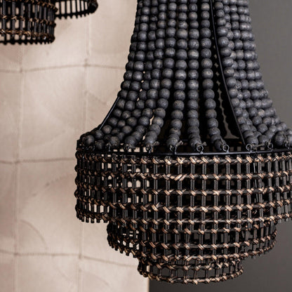 livinglovely.nl - Merdy Grey Metal Hanging Lamp Beads Round High PTMD - Hanglamp - PTMD - livinglovely.nl