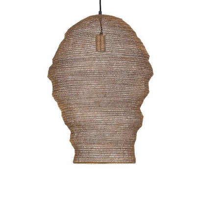 livinglovely.nl - Miko Brass iron wired hanging lamp see through L PTMD - Hanglamp - PTMD - livinglovely.nl