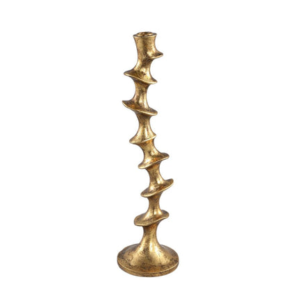 livinglovely.nl - Movy Gold poly candle holder L PTMD - Kaarshouder - PTMD - livinglovely.nl