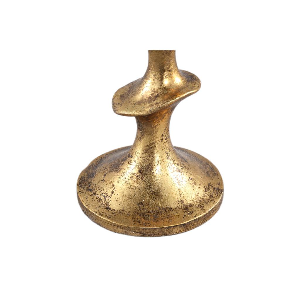 livinglovely.nl - Movy Gold poly candle holder L PTMD - Kaarshouder - PTMD - livinglovely.nl