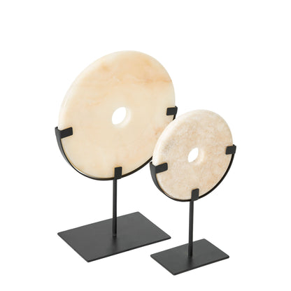 livinglovely.nl - Must Living Coin Onyx On a Stand Large - Ornament - Must Living - livinglovely.nl