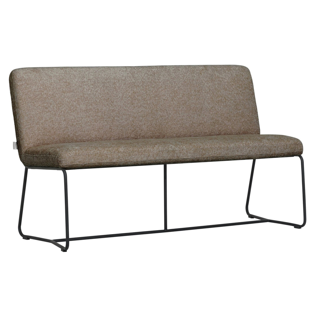 livinglovely.nl - Must Living Eetkamerbank Zola Glossy Bruin 150cm - Eetkamerbank - Must Living - livinglovely.nl