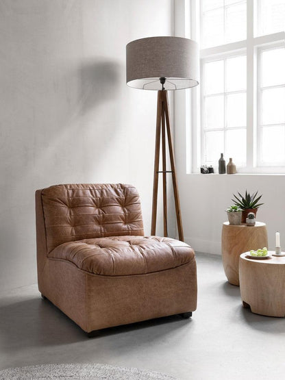 livinglovely.nl - Must Living Fauteuil Liberty Leer Cognac - Fauteuil - Must Living - livinglovely.nl