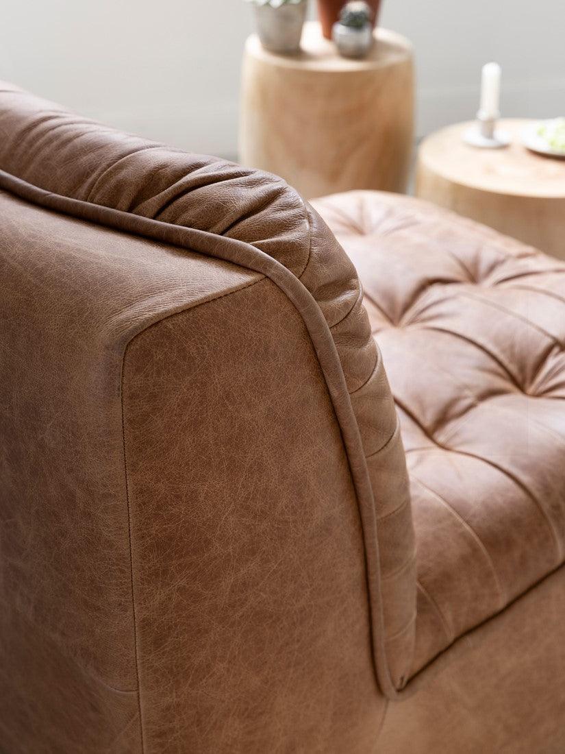 livinglovely.nl - Must Living Fauteuil Liberty Leer Cognac - Fauteuil - Must Living - livinglovely.nl