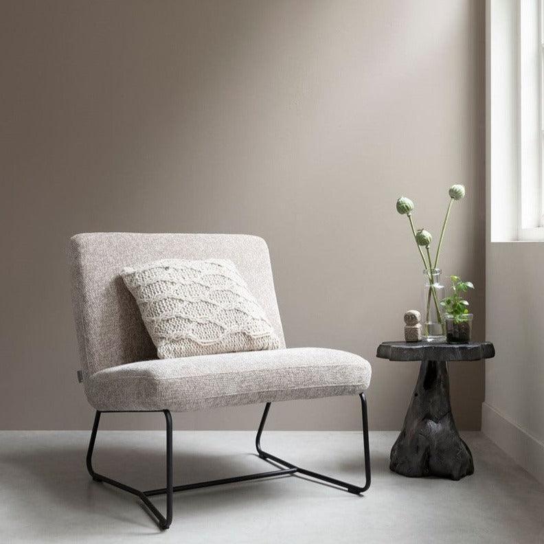 livinglovely.nl - Must Living Fauteuil Zola Glossy Sand - Fauteuil - Must Living - livinglovely.nl