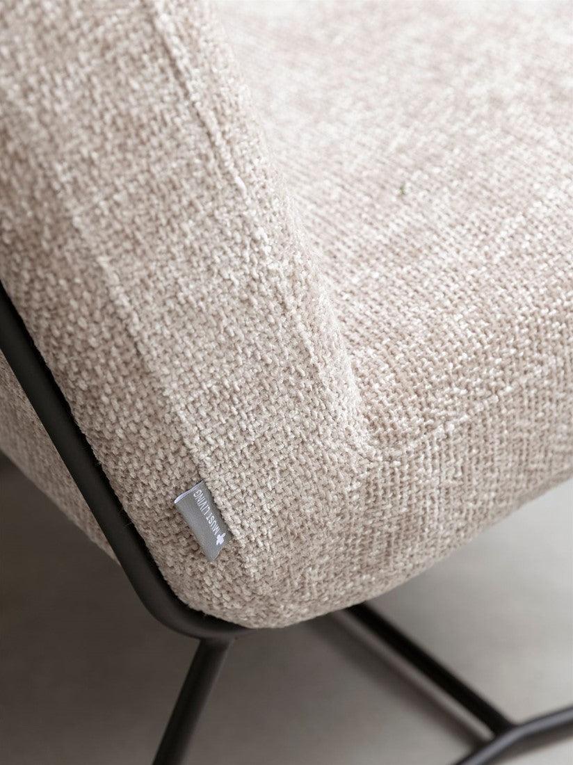 livinglovely.nl - Must Living Fauteuil Zola Glossy Sand - Fauteuil - Must Living - livinglovely.nl