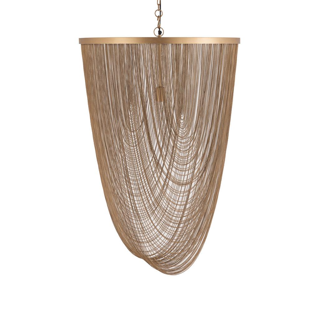 livinglovely.nl - Nishan Gold iron chains round hanging lamp L PTMD - Hanglamp - PTMD - livinglovely.nl