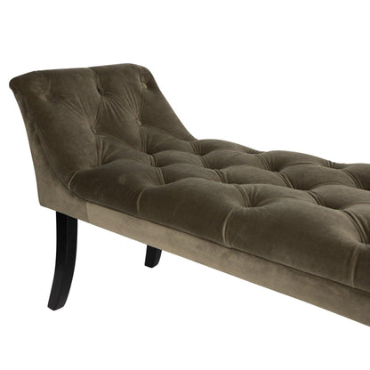 livinglovely.nl - Nora Bankje Velvet Padded Green PTMD - Bankje - PTMD - livinglovely.nl