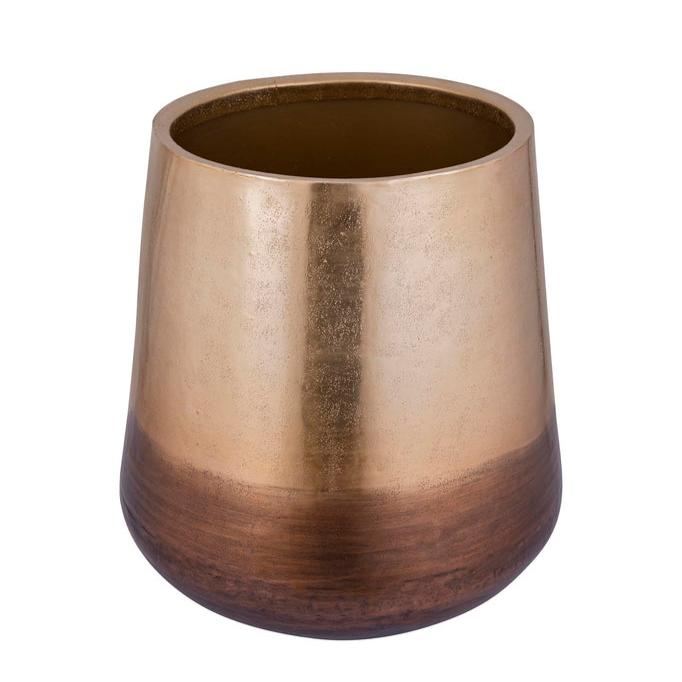 livinglovely.nl - Nouska Gold aluminum pot with copper bottom L PTMD - Pot - PTMD - livinglovely.nl