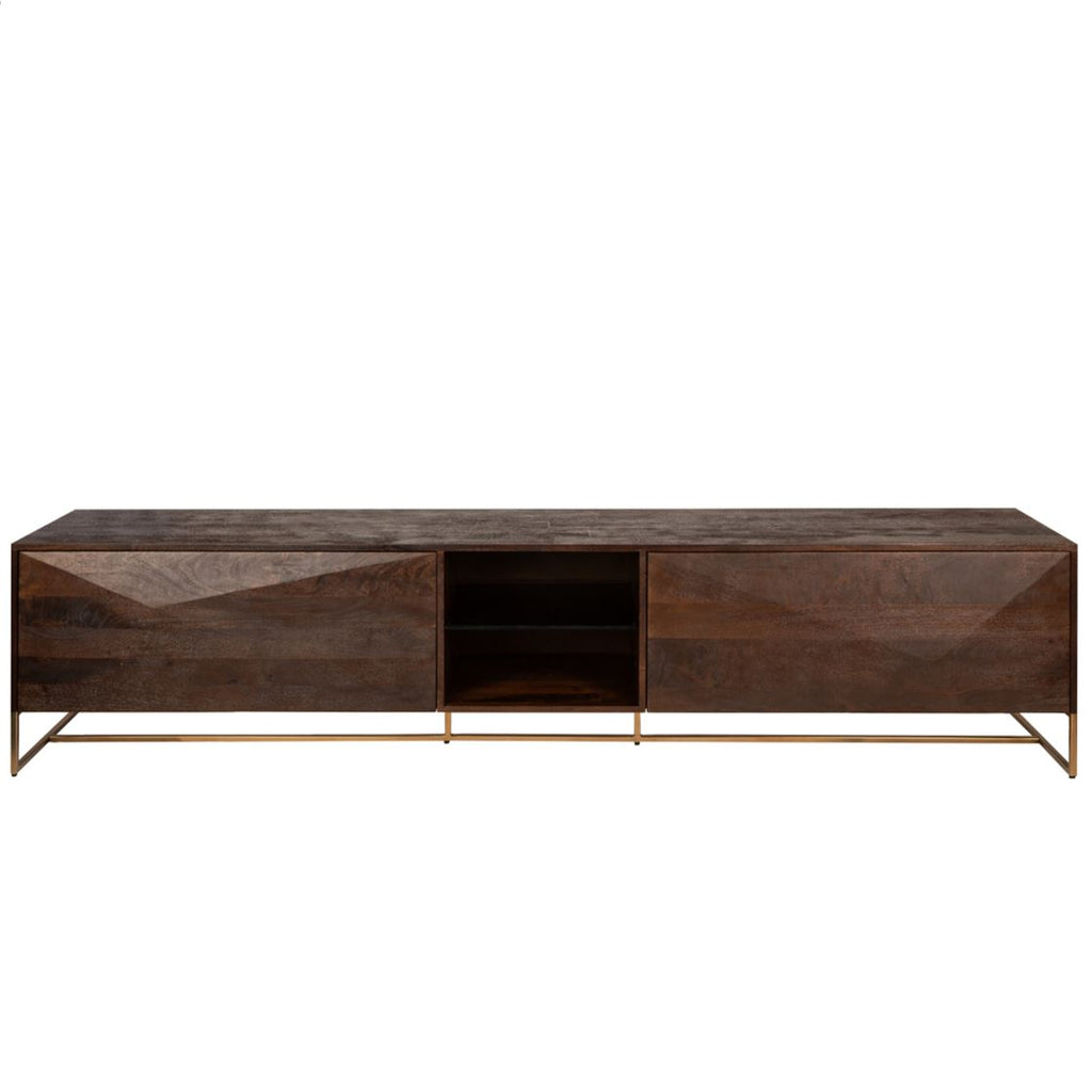 livinglovely.nl - Onyx TVMeubel Bruin Goud PTMD - TV meubel - PTMD - livinglovely.nl