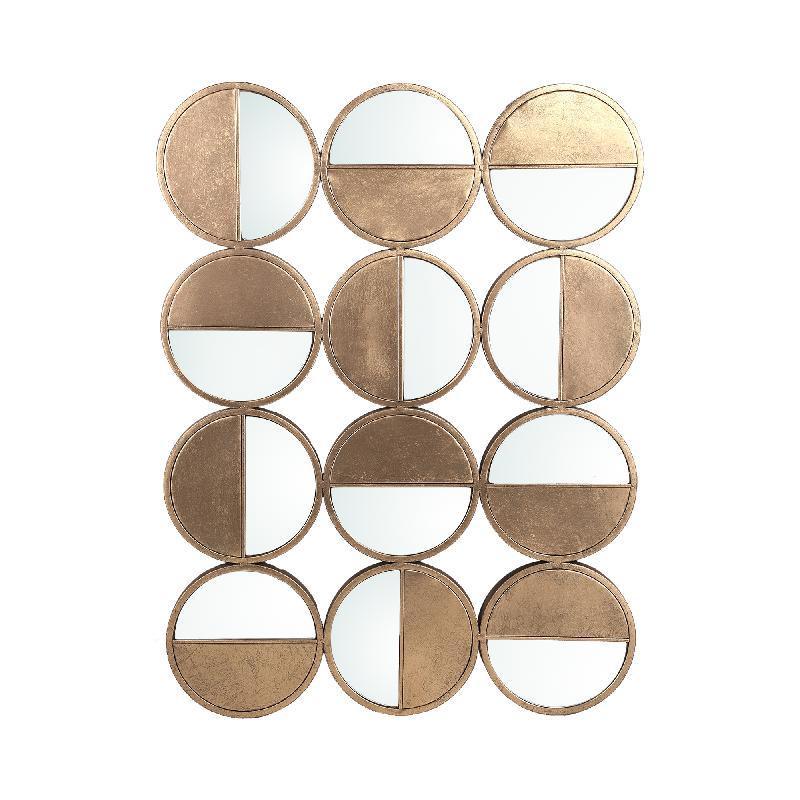 livinglovely.nl - Oria Gold iron mirror multiple twelve half rounds PTMD - Spiegel - PTMD - livinglovely.nl