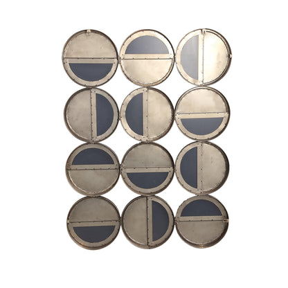 livinglovely.nl - Oria Gold iron mirror multiple twelve half rounds PTMD - Spiegel - PTMD - livinglovely.nl