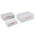 livinglovely.nl - Orlinn Cream boucle fabric storage box set of 3 PTMD - Opbergdoos - PTMD - livinglovely.nl