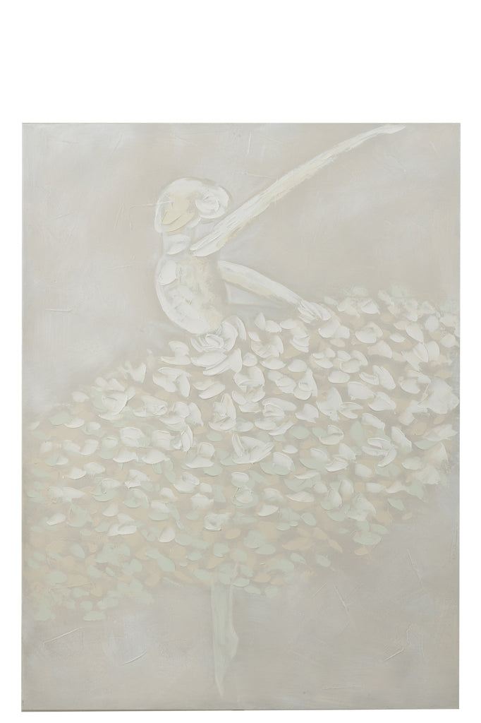 livinglovely.nl - Painting Ballerina Canvas/Paint Mix - Schilderij - J-Line - livinglovely.nl