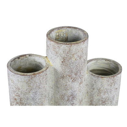 livinglovely.nl - Pipes Cream cement pot multiple vase bars round PTMD - Vaas - PTMD - livinglovely.nl