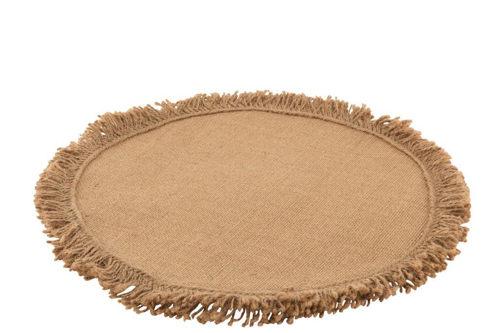 livinglovely.nl - Placemat Jute Natural - Placemat - J-Line - livinglovely.nl